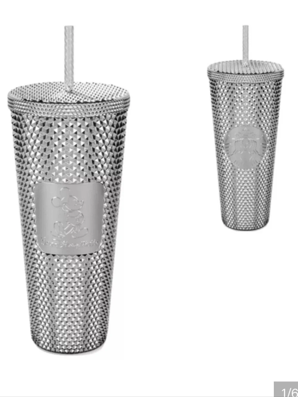 Starbucks | Walt Disney World's 100th Anniversary | Studded Silver Tumbler